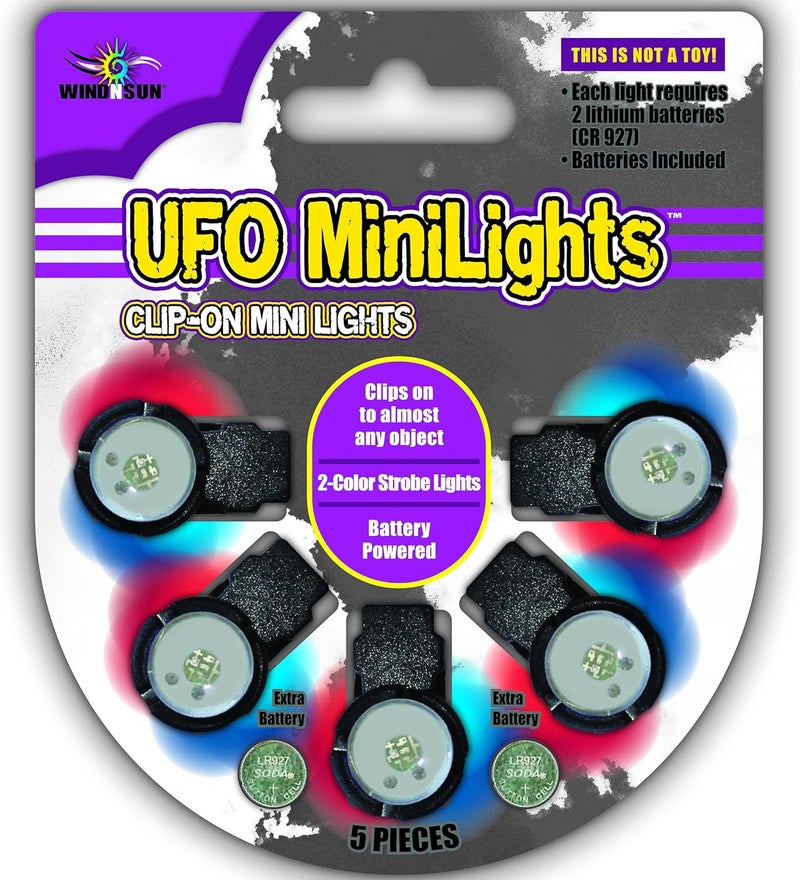 WindNSun UFO Mini Lights - Light Accessory for Kites, Black, One Size (79101) - Image 1